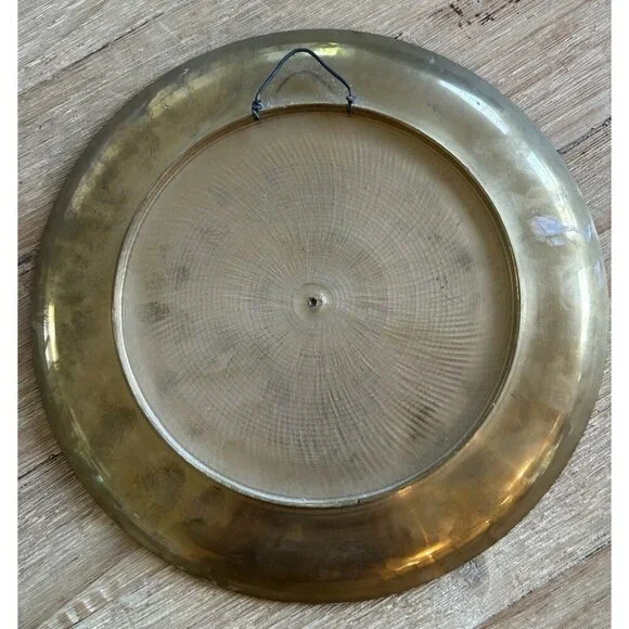 Vintage University of Virginia Brass Wall Decor Plate UVA Seal Logo Office Den